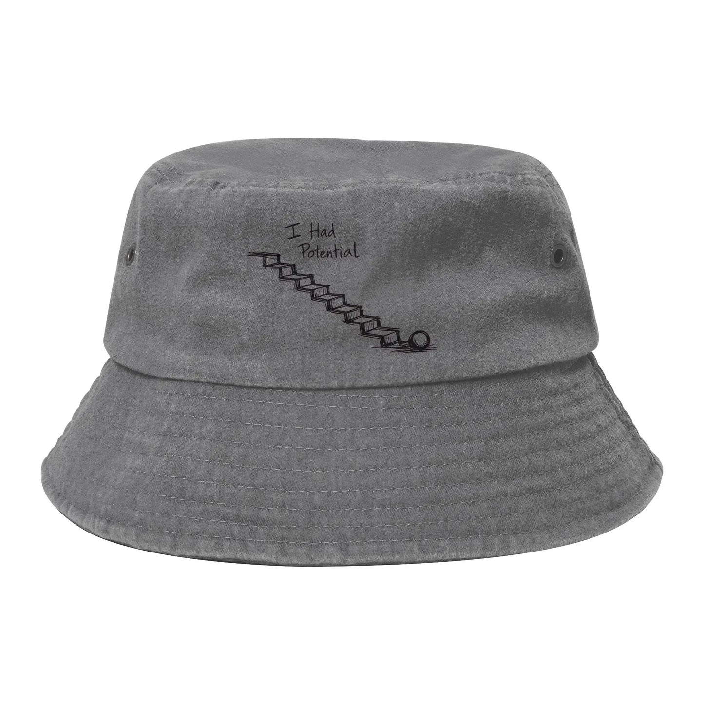 Woman Distressed Denim Bucket Hats