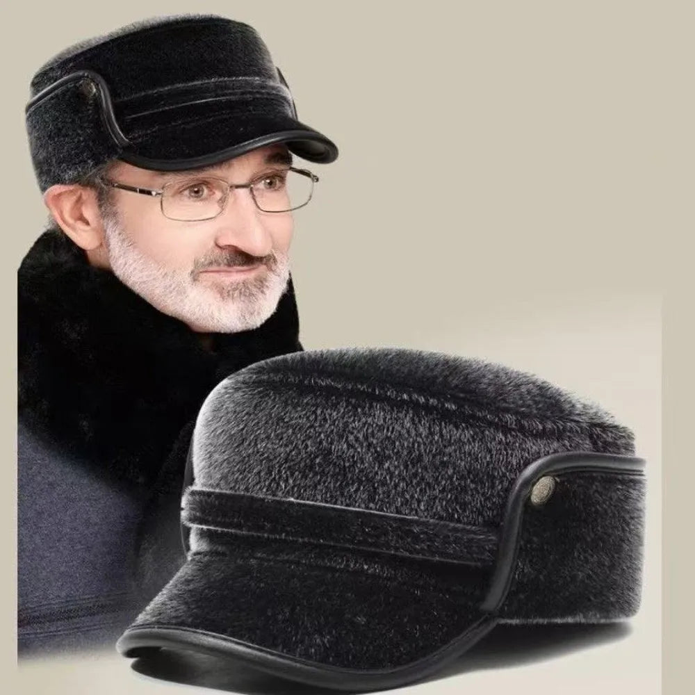 New Warm Lei Feng Hat Imitation Mink Windproof Ear Protection Hat