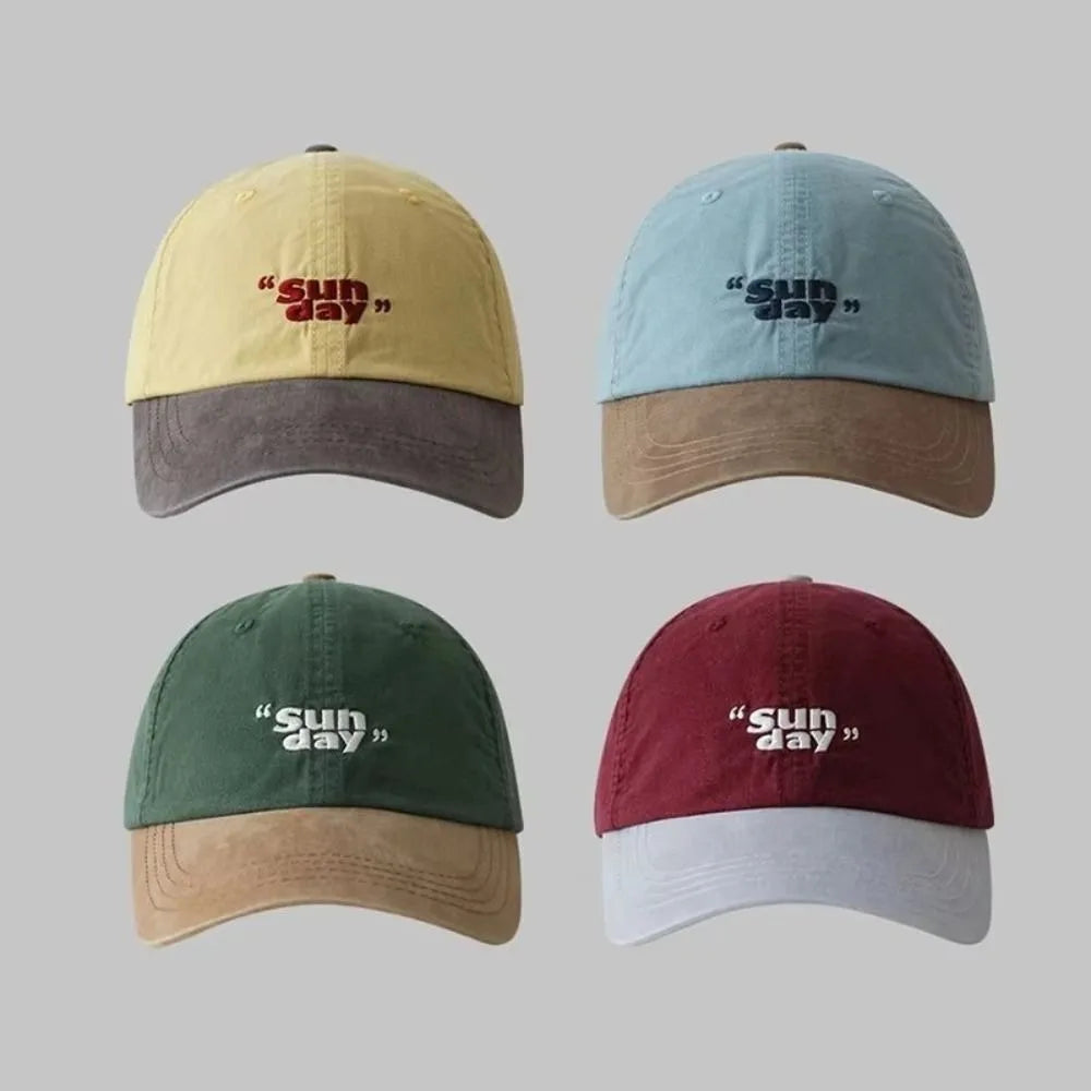 Adjustable Letter Embroidery Baseball Hat Cotton
