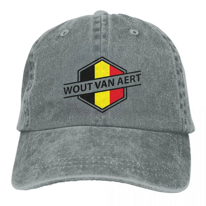 Wout Van Aert Baseball Caps Accessories Retro Distressed Denim Sun Cap Men Women