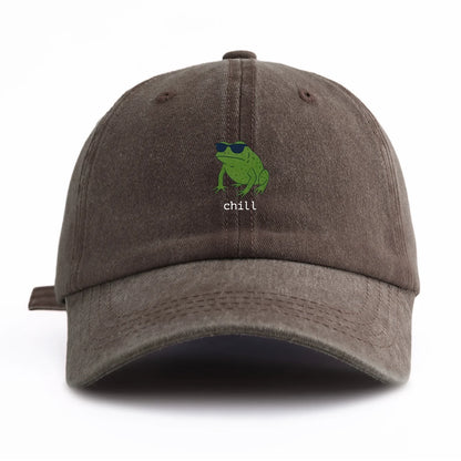 Chill Print Washed Baseball Cap Dad Hat