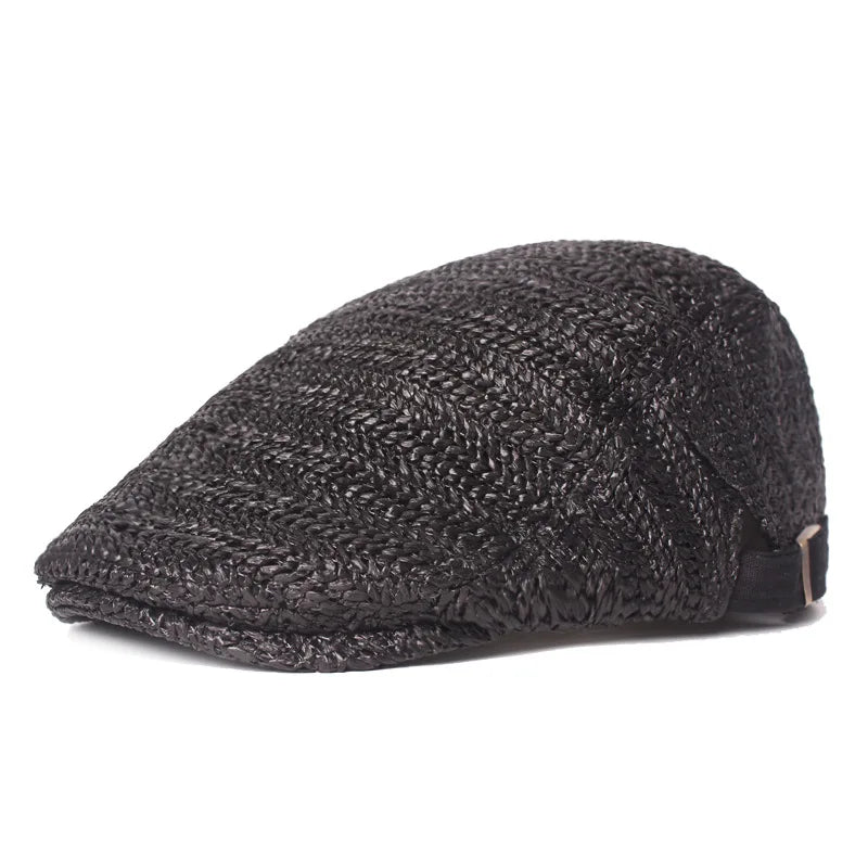New Knitted Beret Women Men Summer Breathable Newsboy Hats