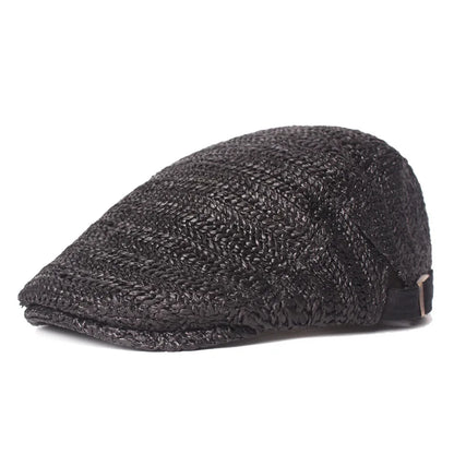 New Knitted Beret Women Men Summer Breathable Newsboy Hats