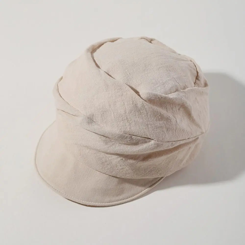 Ins Japanese Linen Berets Pleated Classic Newsboy Hats