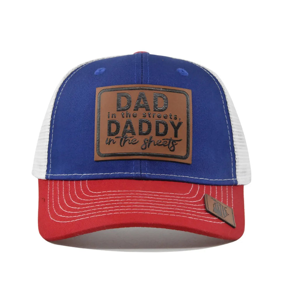 Spring Summer Leather Mesh Baseball Cap Men Women