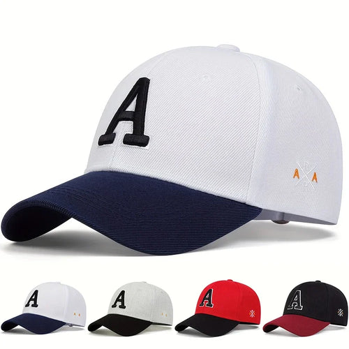 Unisex A Letter Side Embroidery Baseball Caps Spring And Autumn