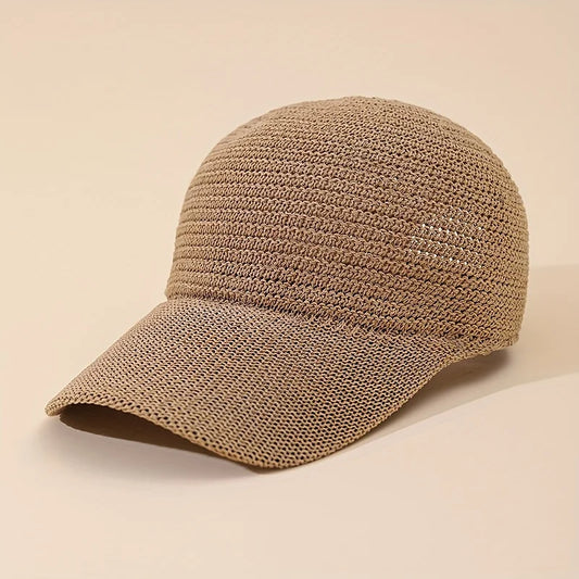 Spring/Summer Linen Knit Baseball Cap Openwork Baseball Cap