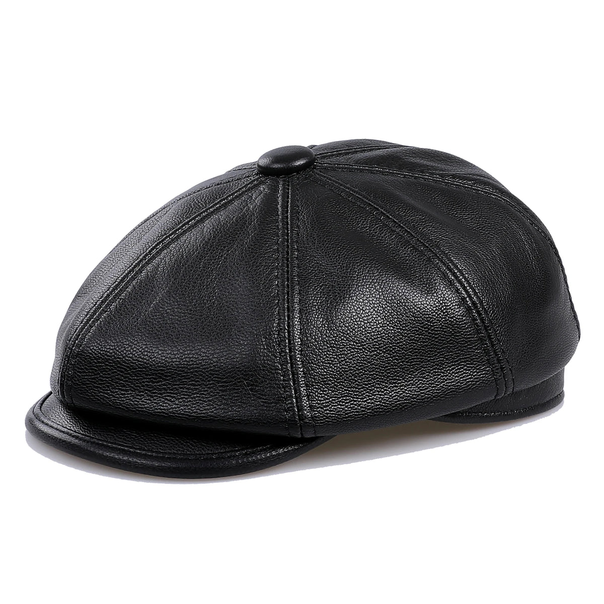 Genuine Leather Newsboy Caps For Men