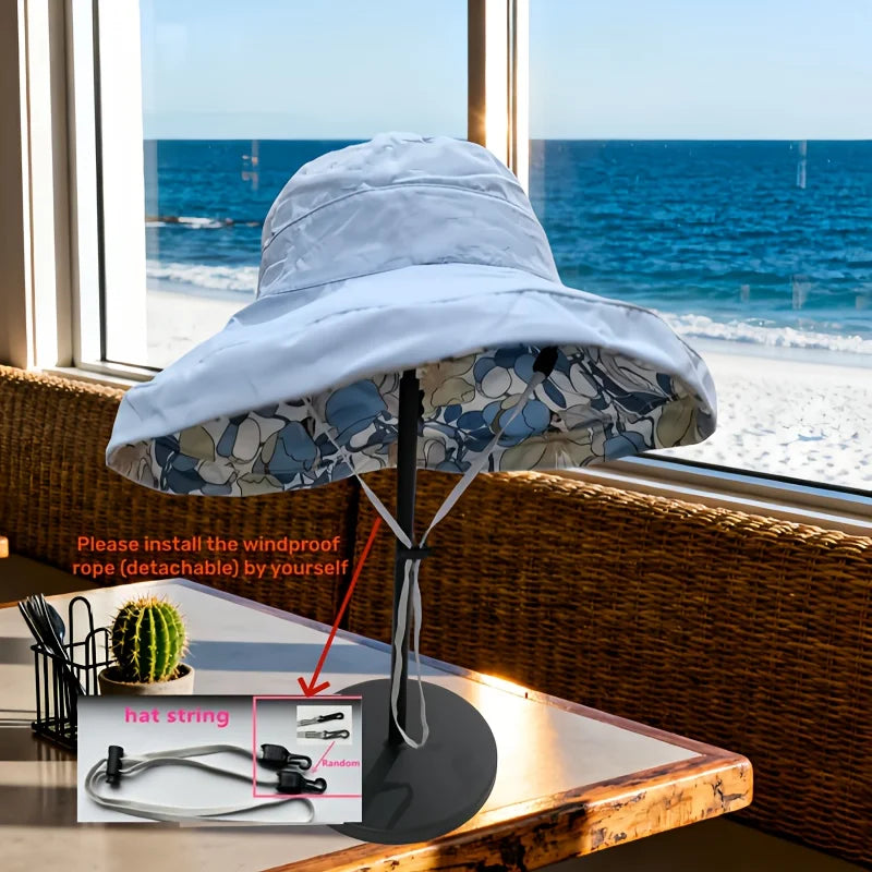 Wide-Brimmed & Reversible Women's Outdoor Hat