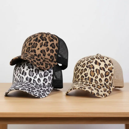 Unisex Vintage Leopard Print Baseball Caps
