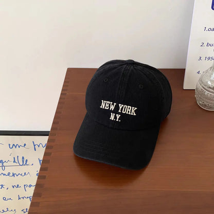 Washed Embroidery Soft Top Baseball Cap Internet Celebrity Street Shot Face Small Cap Female Japanese Cowboy Hat Male