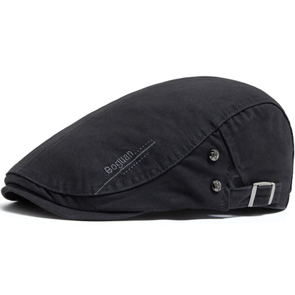 Fashion Men's Beret Button Embroidery Cotton Vintage Berets Outdoor