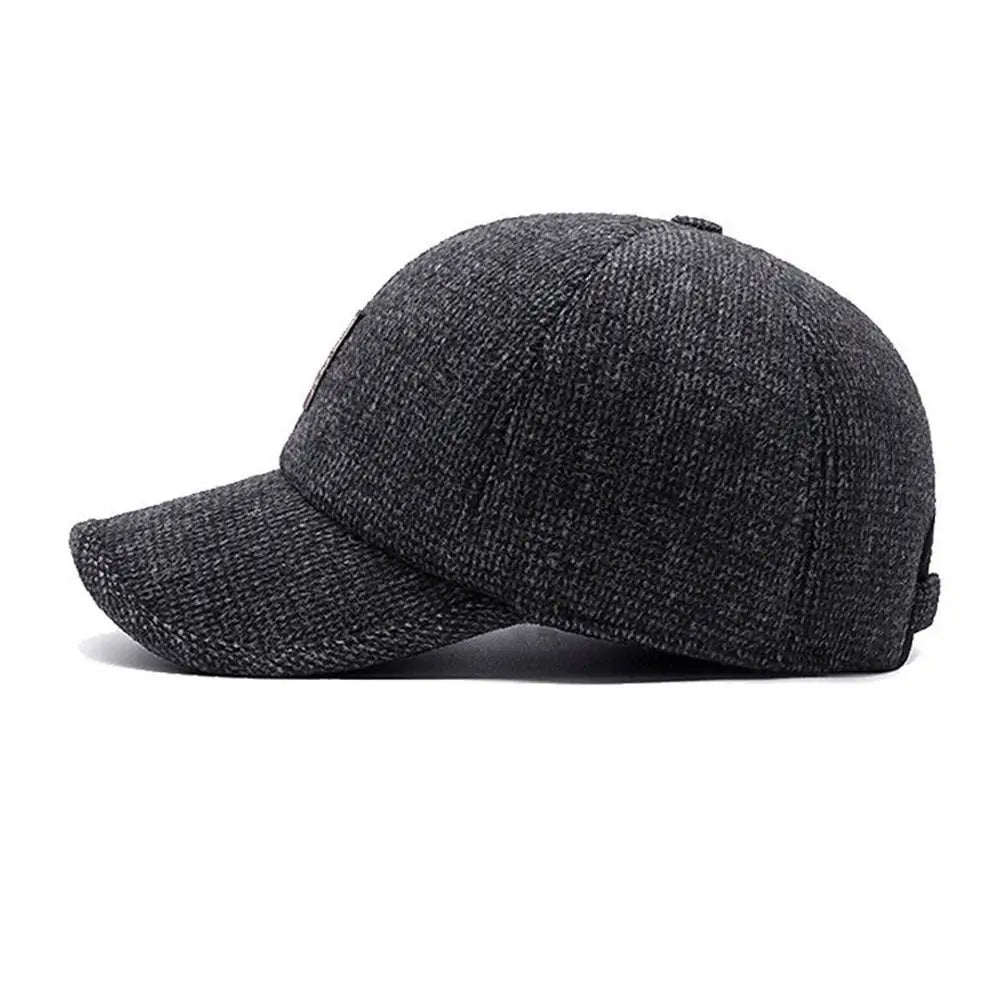 High Quality Autumn Winter Thick Earmuffs Hat Warm Adjustable Earmuffs Baseball Cap Casual Simple Outdoor Hats