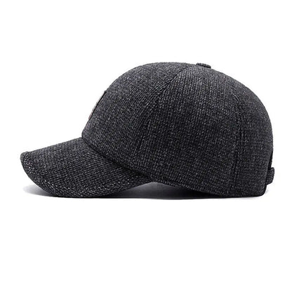 High Quality Autumn Winter Thick Earmuffs Hat Warm Adjustable Earmuffs Baseball Cap Casual Simple Outdoor Hats
