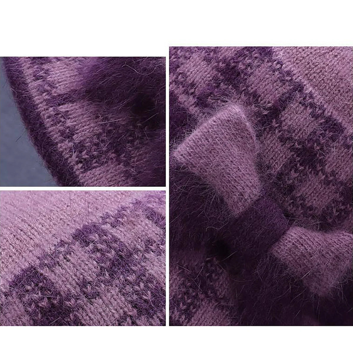 Elderly Women Plush Thick Warm Hair Cap