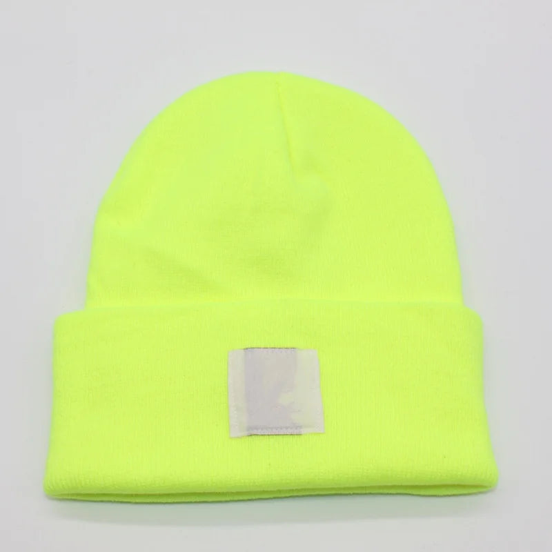 Multicolored Label Embroidery Workwear Woolen Hats Men Outdoor Keep Warm Cap