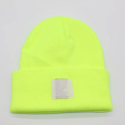 Multicolored Label Embroidery Workwear Woolen Hats Men Outdoor Keep Warm Cap