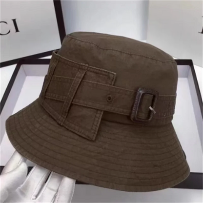 Designer Brand Fashion Women Belt Buckle Bucket Hat