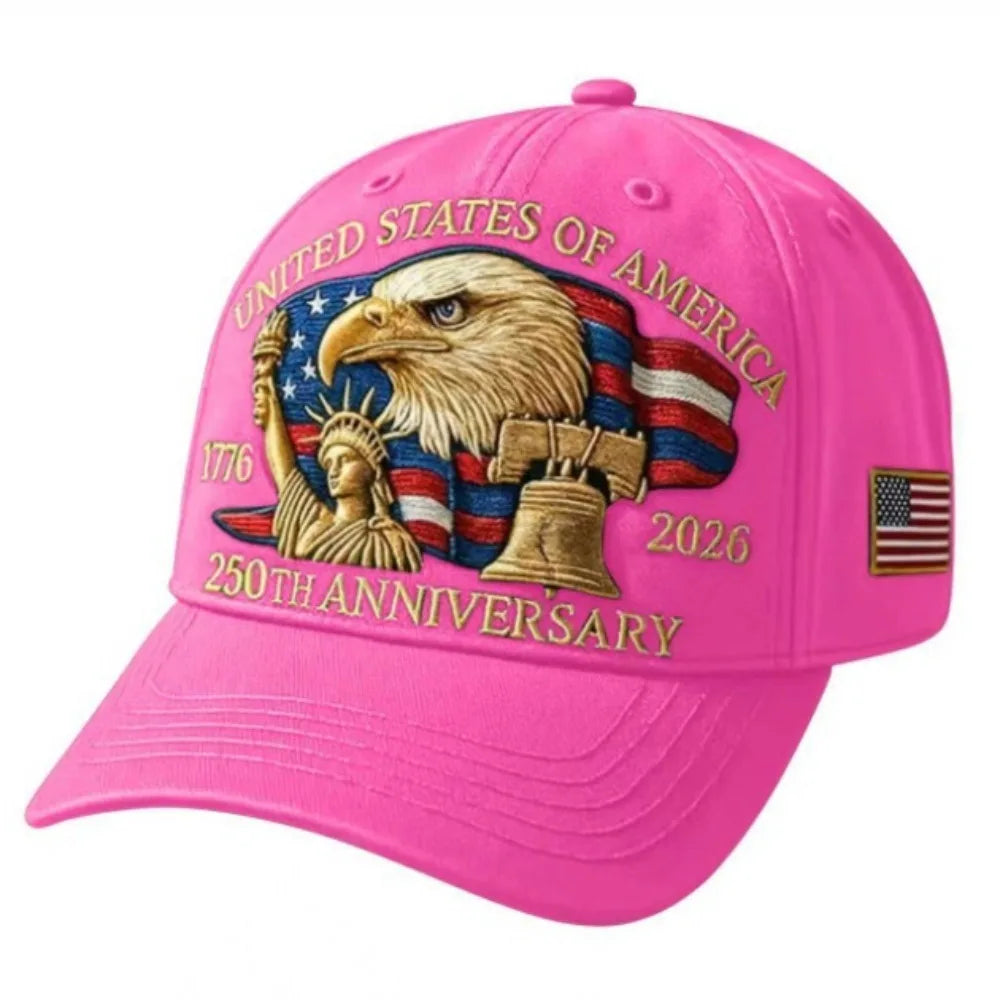 USA 250th Anniversary Eagle Print Hat Unisex Adjustable