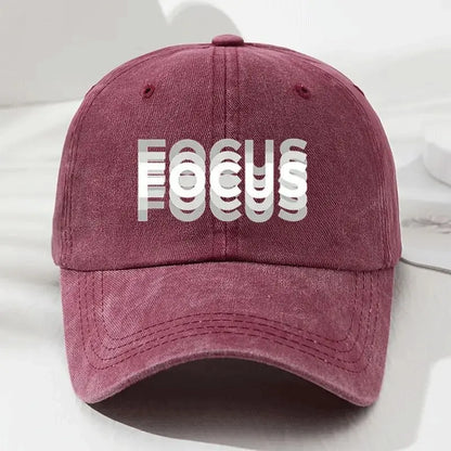 Focus Illusion Printed Washed Baseball Cap
