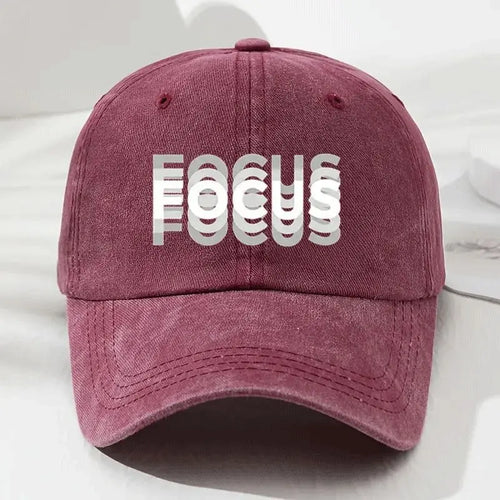 Focus Illusion Printed Washed Baseball Cap