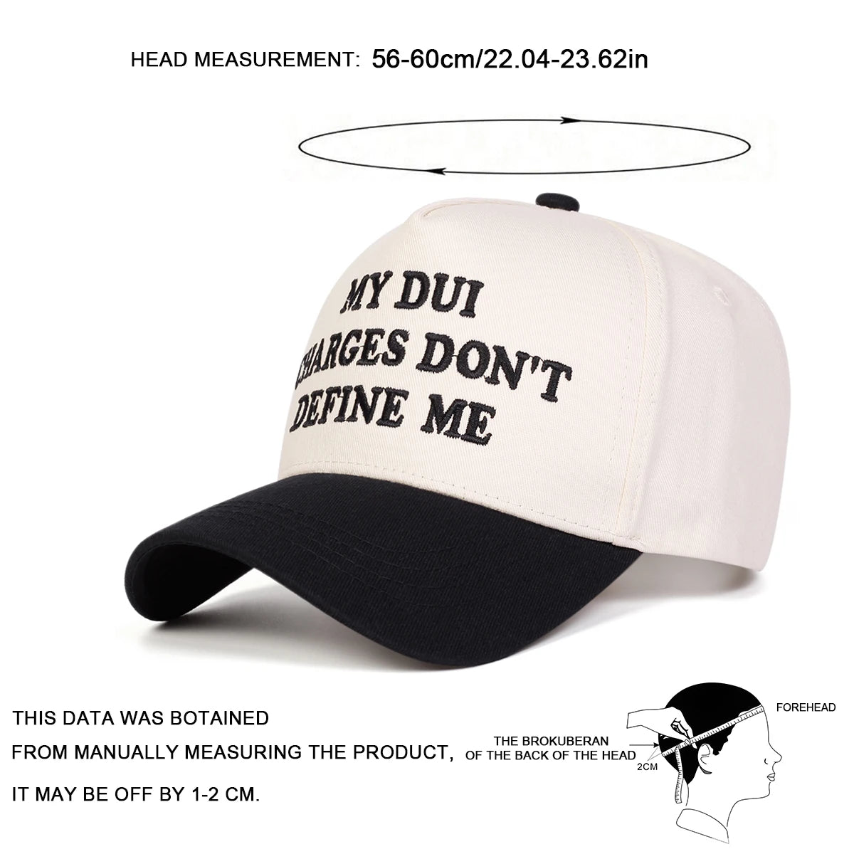 Unisex My Dui Charges Letter Embroidery Baseball Caps Spring Autumn