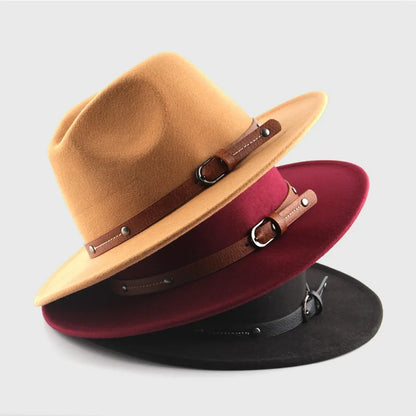 Wool Fedora Hat For Women Men In Winter And Autumn, Outdoor Fashion