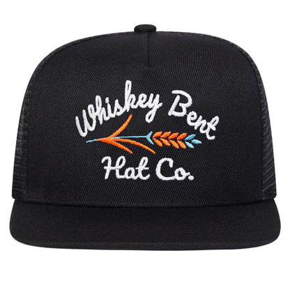 Unisex Whiskey Bent Letter Embroidery Hip-hop Net Hats Spring Summer