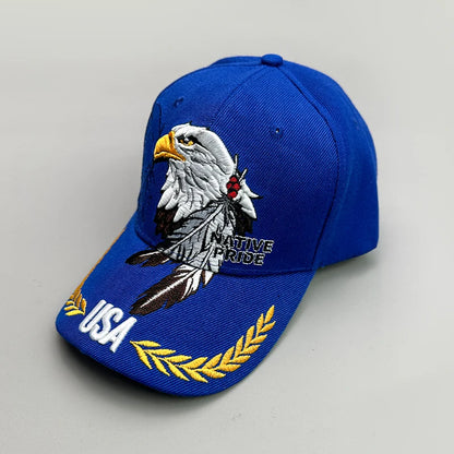 Ear of Wheat Eagle Embroidery Baseball Hats Men Women