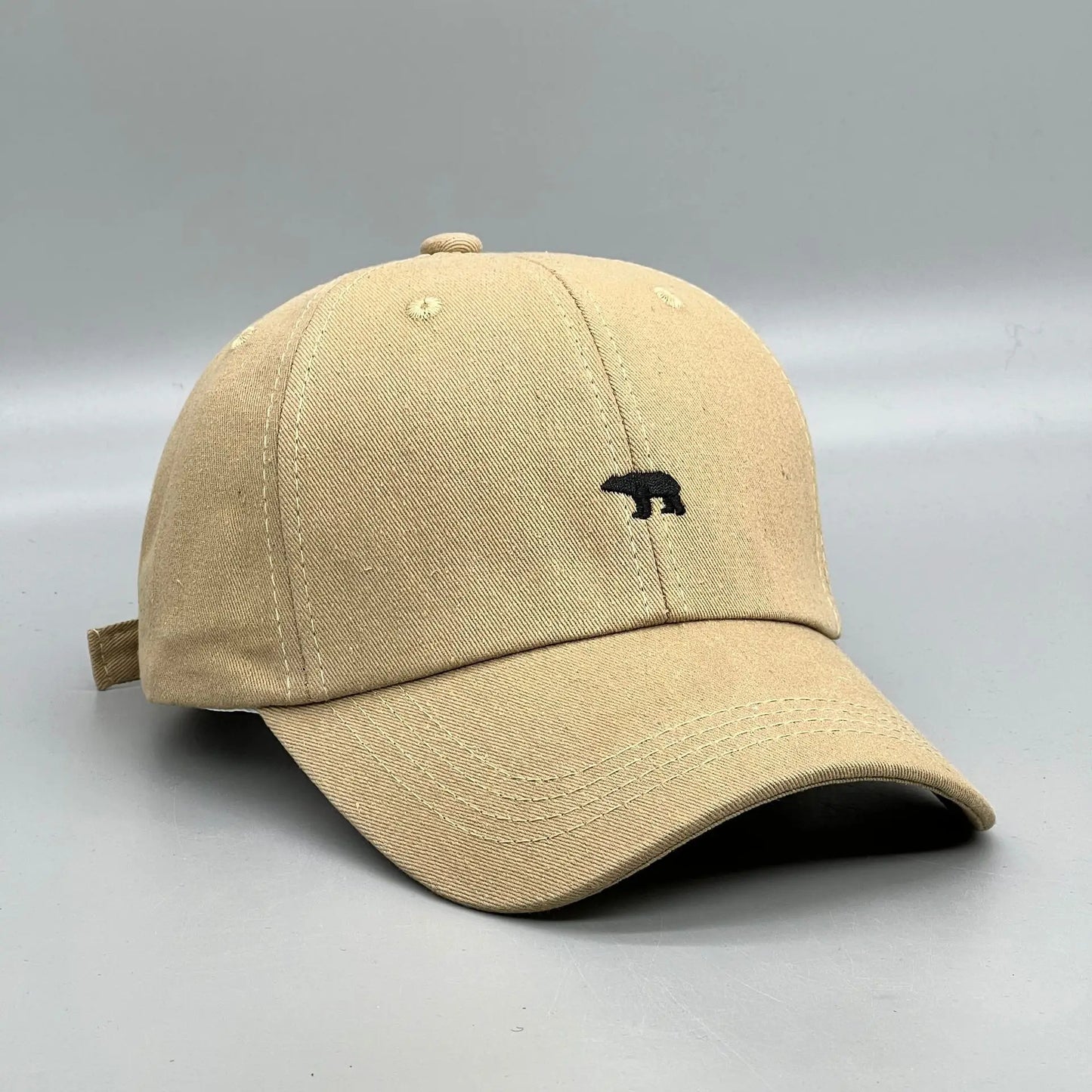 Polar Bear Embroidery Sun Hat Cotton Baseball Cap Lightweight