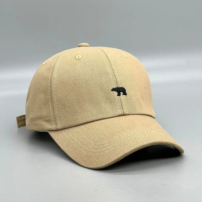 Polar Bear Embroidery Sun Hat Cotton Baseball Cap Lightweight