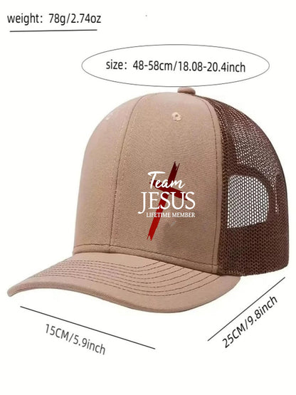 Team Jesus Lightning Mesh Hat Multi Color Contrast Breathable Mesh Fabric Hardcore Believers Street Explosion Artifact