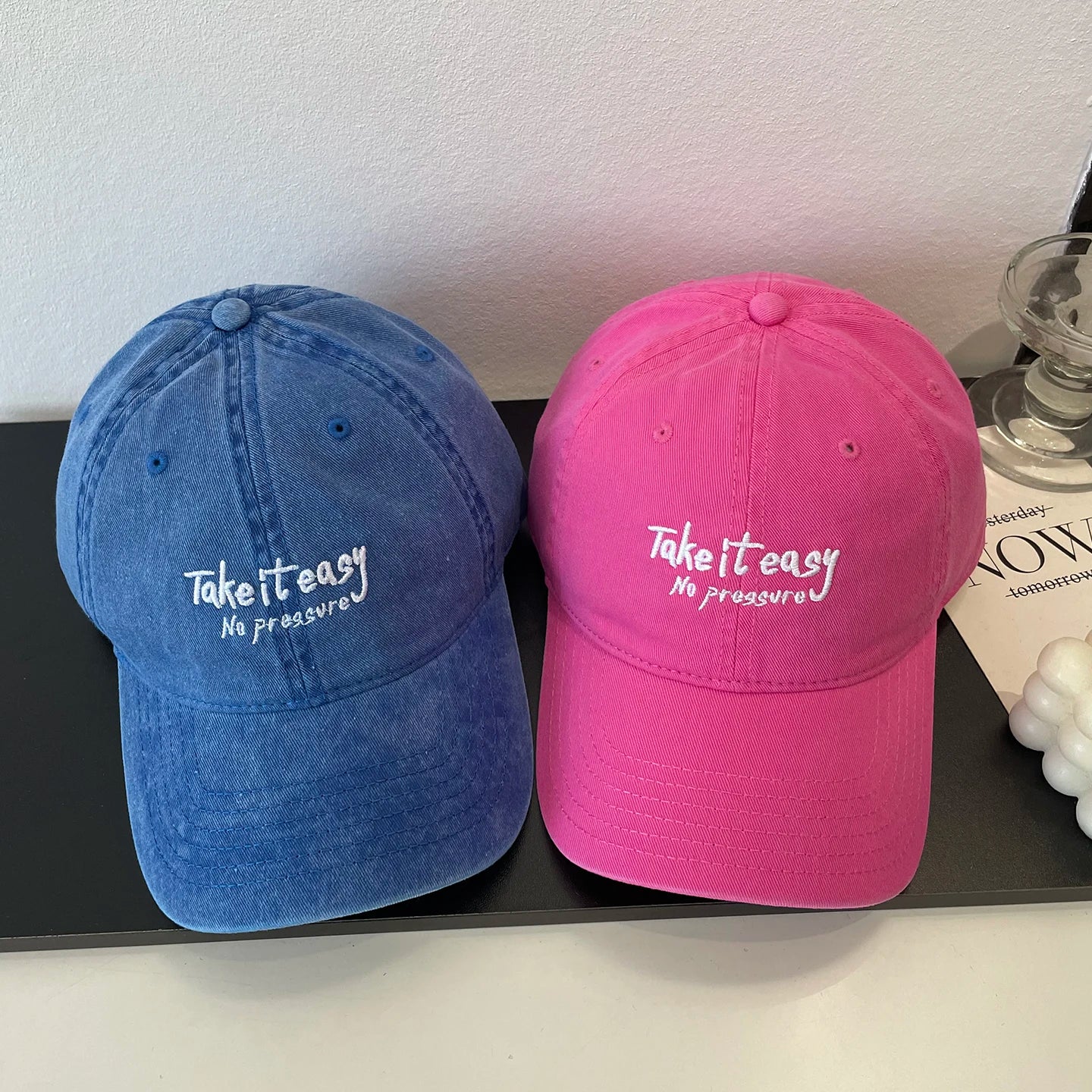Letter Embroidery Soft Top Baseball Cap Fashion Casual Versatile Couple Cap