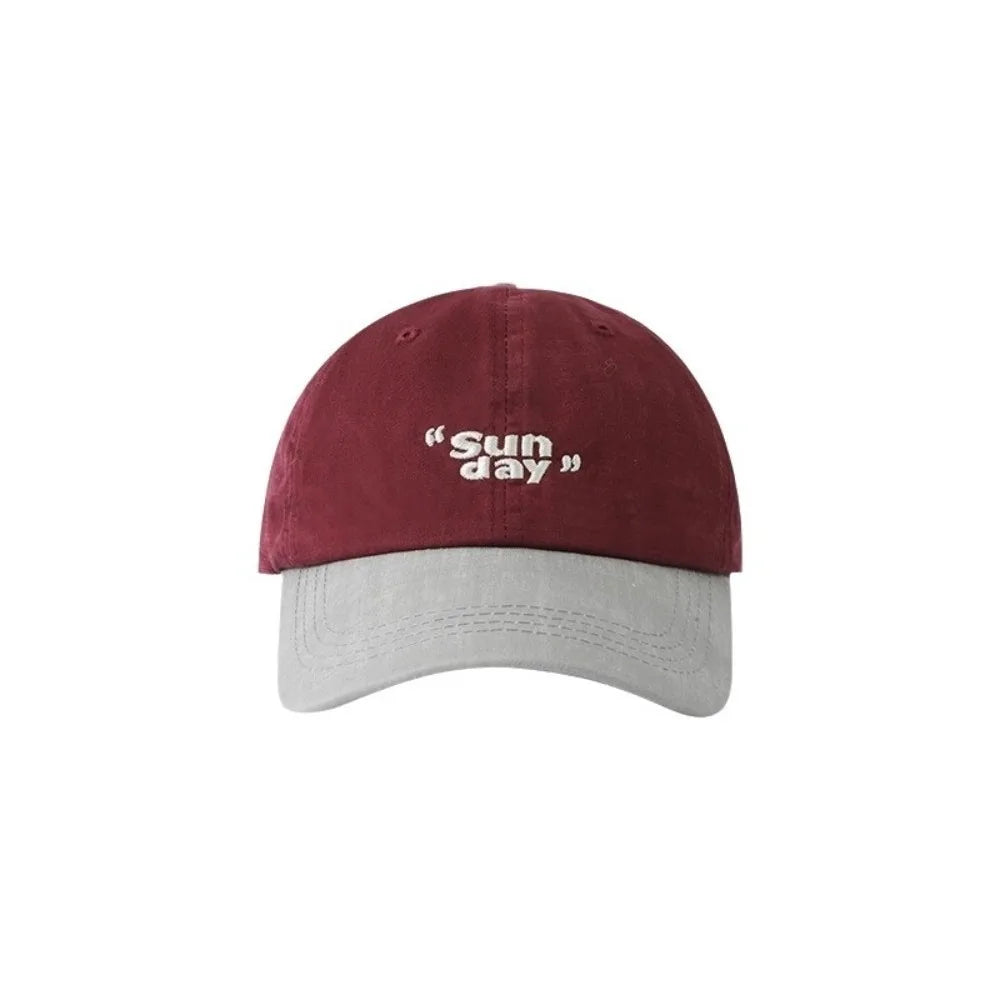 Adjustable Letter Embroidery Baseball Hat Cotton