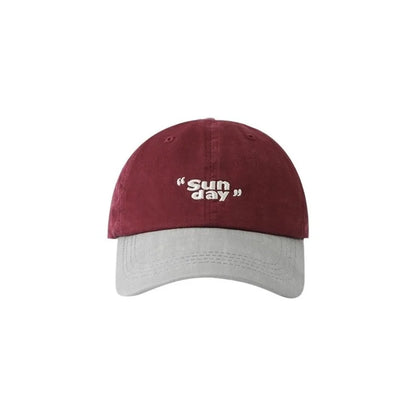 Adjustable Letter Embroidery Baseball Hat Cotton