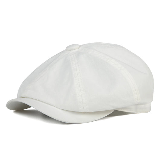Men's Newsboy Gatsby Hat 100% Cotton Vintage Flat Ivy Driving Cabbie Cap
