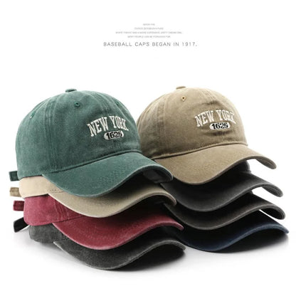 Retro New York Embroidery Baseball Hat for Men Women Vintage