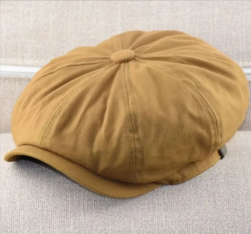 Plus Size Men's Newsboy Flat Cap 100% Cotton