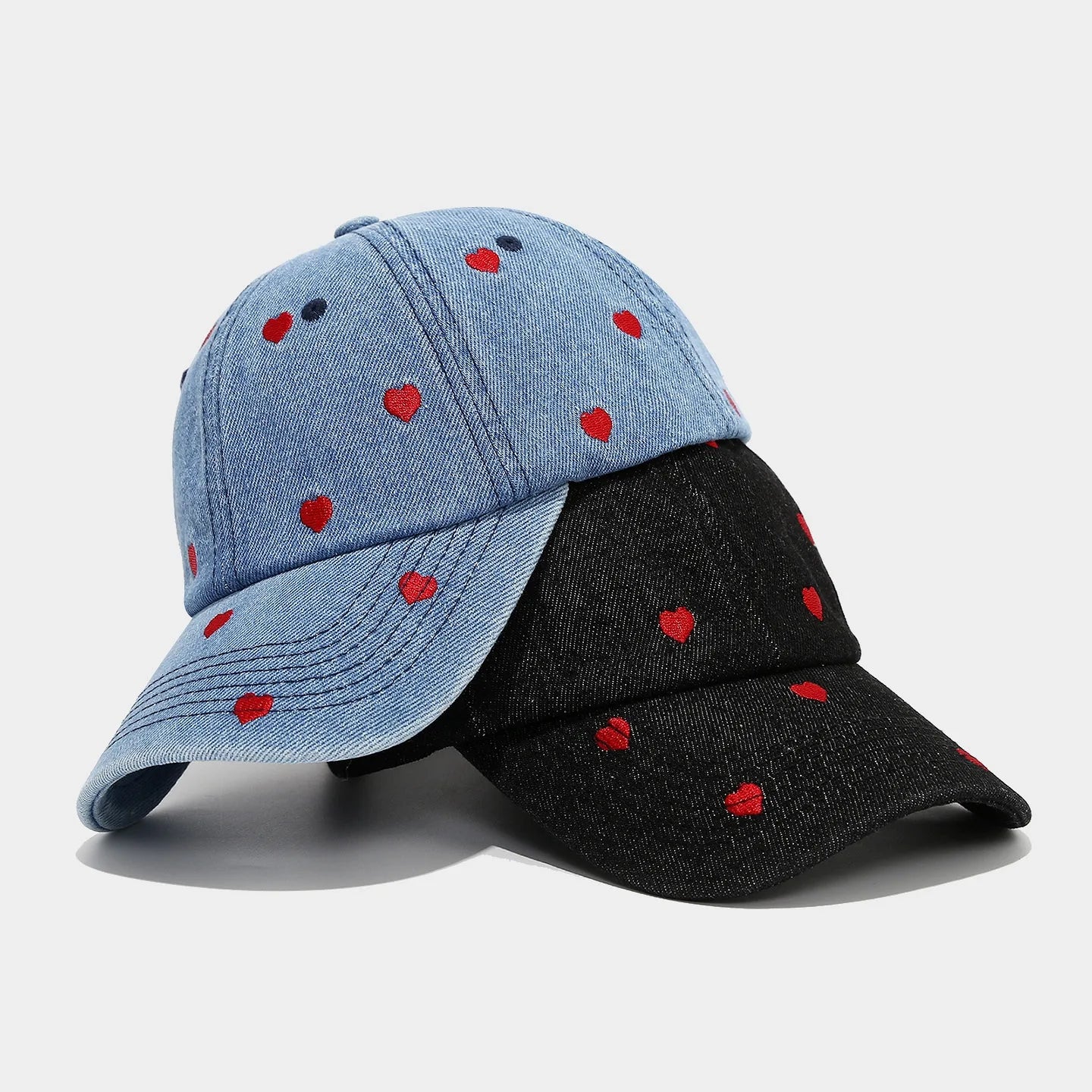 Fruit Women's And Men's Retro Embroidered Cherry Denim Cap Sun Hats