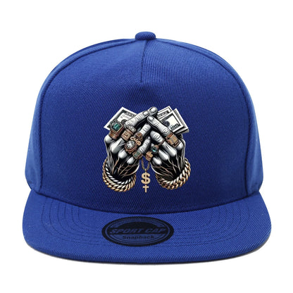Dollar Sign Jewelry Print Snapback Hat