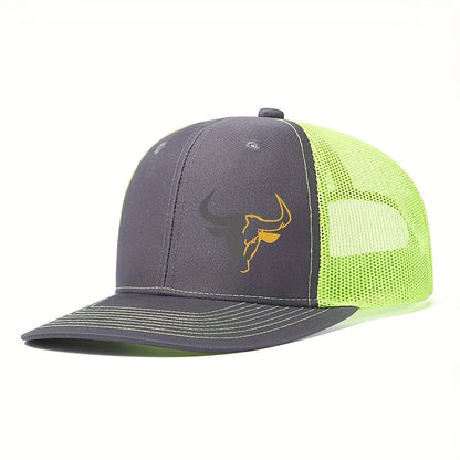 Bull Head Print Breathable Mesh Hats Summer Richardson Truck Driver Hat Men Women