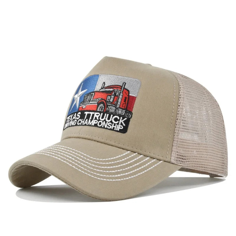 Unisex Baseball Cap Texas Embroidered Trucker Hat Mesh Hat Cap For Men Women