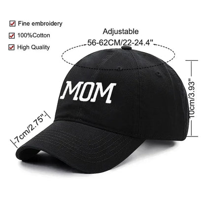 DAD MOM Embroidery Pure Cotton Baseball Cap Fashion Sport Golf Caps Sun Hat