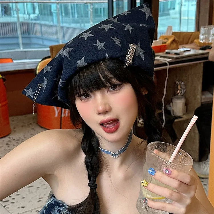 Women's Vintage Hats Sweet Cool Style Girl Horned Cowboy Hat