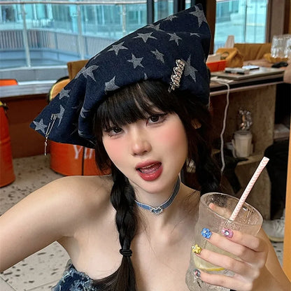 Women's Vintage Hats Sweet Cool Style Girl Horned Cowboy Hat