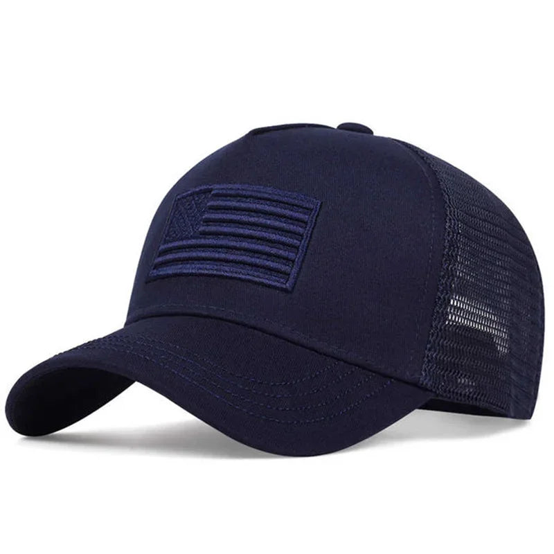 USA Flag Mesh Baseball Cap Summer Breathable Hat
