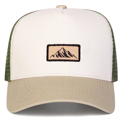 Unisex Mountain Embroidery Baseball Net Caps