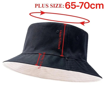 Men Large Size XXL 70cm Bucket Hats Plus Size XL 67cm