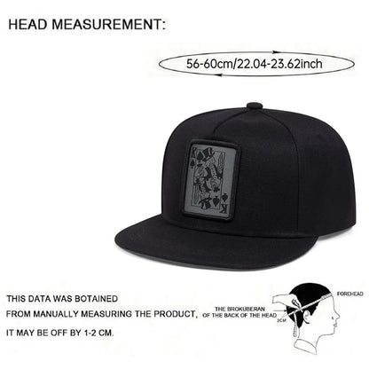 Snapback Hat Poker Character K Embroidered Flat Edge Hat Fashion Hip Hop Hat