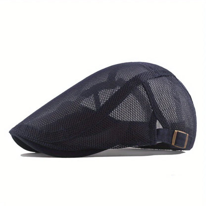 Outdoor Sun Hats Breathable Mesh Newsboy Cap Beret Men's Casual Hat
